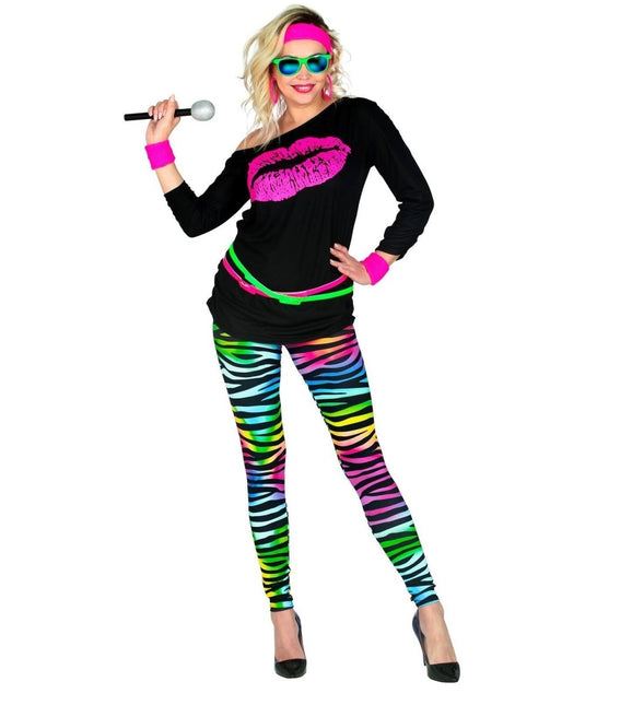 Neon 80S Legging Dames van Widmann koop je bij Partywinkel