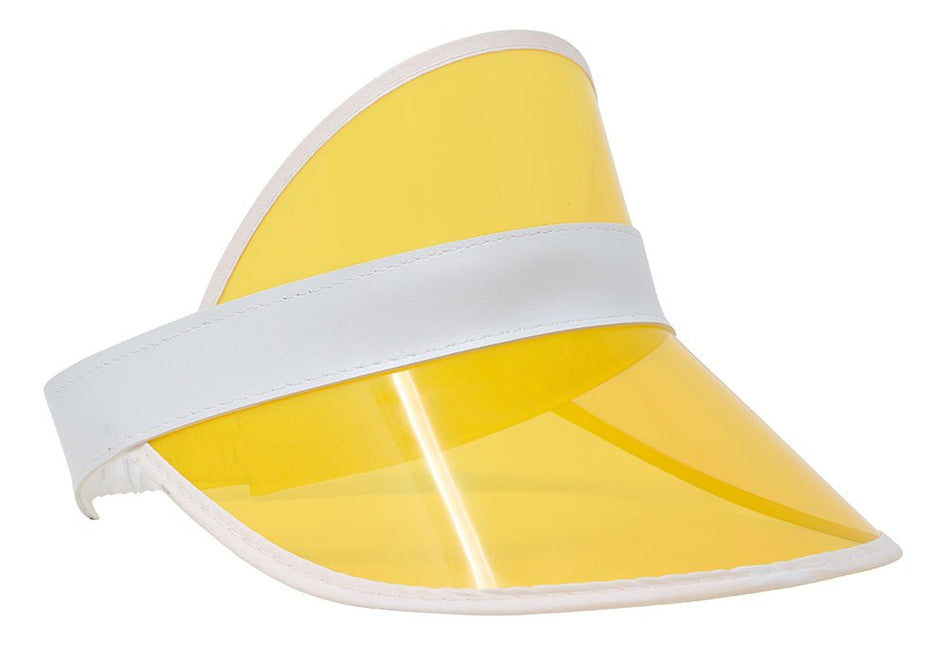 Neon 80S Zonneklep Geel 25cm - Partywinkel - 8434077135778