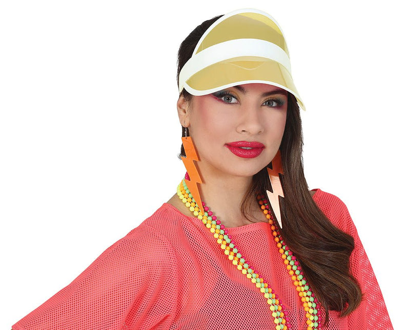 Neon 80S Zonneklep Geel 25cm - Partywinkel - 8434077135778