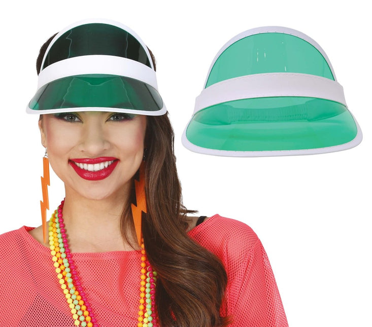 Neon 80S Zonneklep Groen 25cm - Partywinkel - 8434077135792