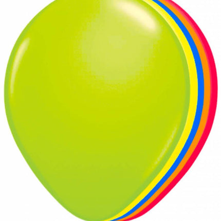 Neon Ballonnen 25cm 8st - Partywinkel - 8714572081658