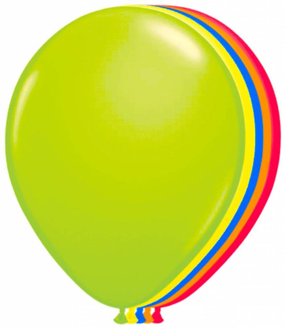 Neon Ballonnen 25cm 8st - Partywinkel - 8714572081658