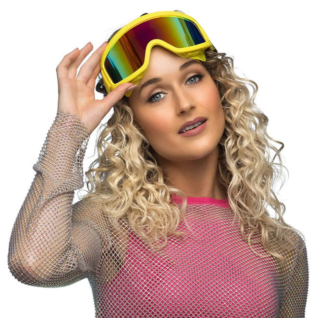 Neon Gele Skibril - Partywinkel - 8712026027030