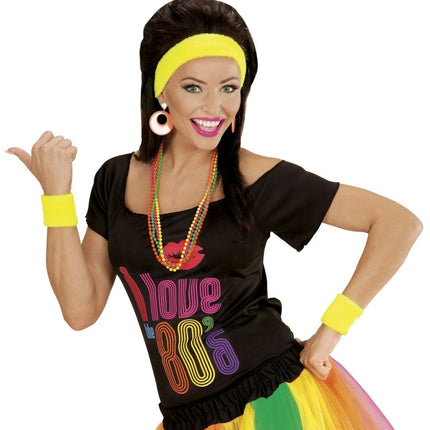 Neon Gele Zweetbandjes 2 delig van Widmann koop je bij Partywinkel