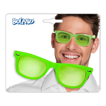 Neon Groene Partybril van Boland koop je bij Partywinkel