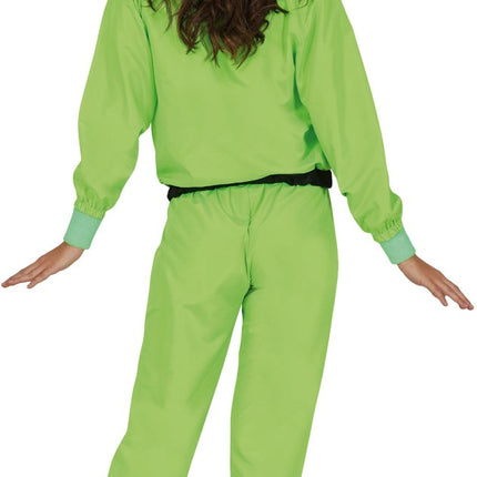 Neon Groene Trainingspak Fout Dames 2 delig - Partywinkel - 8434077861905