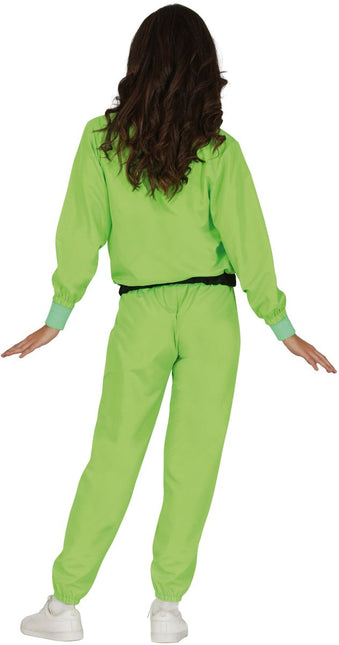 Neon Groene Trainingspak Fout Dames 2 delig - Partywinkel - 8434077861905