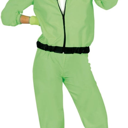Neon Groene Trainingspak Fout Dames 2 delig - Partywinkel - 8434077861905