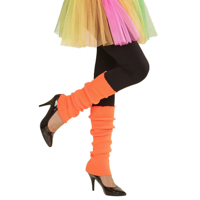 Neon Oranje Beenwarmers 2st van Widmann koop je bij Partywinkel