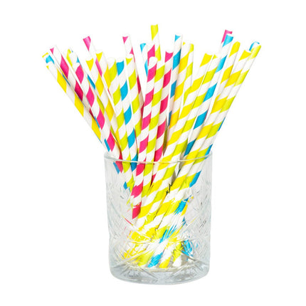 Neon Rietjes Papier 20cm 20st van Boland koop je bij Partywinkel