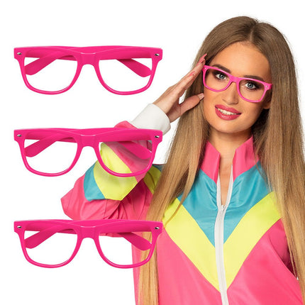 Neon Roze Bril 3st van Boland koop je bij Partywinkel