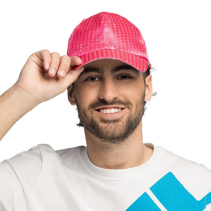 Neon Roze Pet Pailletten Uv van Boland koop je bij Partywinkel