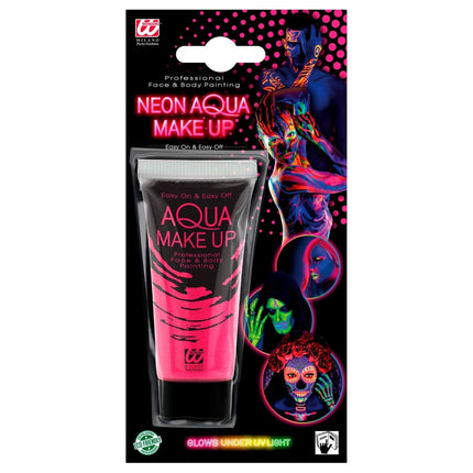 Neon Roze Schmink Glow In The Dark 30ml van Widmann koop je bij Partywinkel