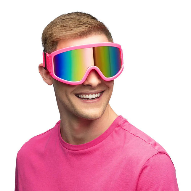 Neon Roze Skibril - Partywinkel - 8712026027016