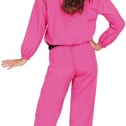 Neon Roze Trainingspak Fout Dames 2 delig - Partywinkel - 8434077861837