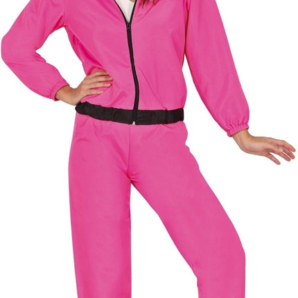 Neon Roze Trainingspak Fout Dames 2 delig - Partywinkel - 8434077861837