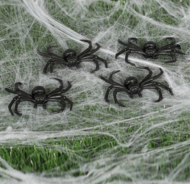Nep Spinnen 8cm 4st van Fiestas Guirca koop je bij Partywinkel