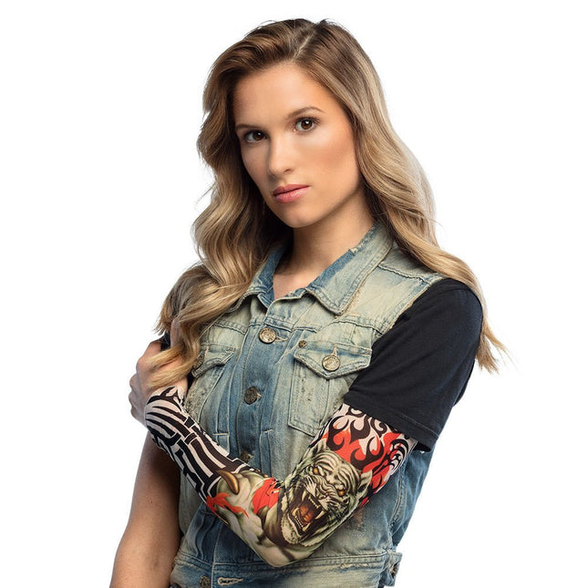 Nep Tattoo Mouw Tijger van Boland koop je bij Partywinkel