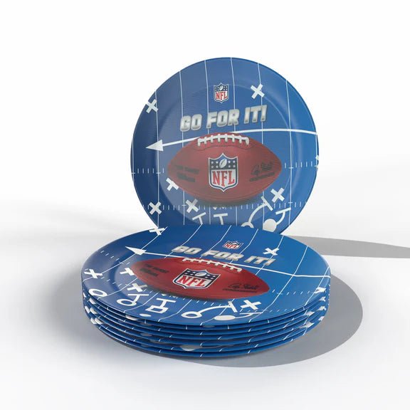NFL Borden Blauw Rood 23cm 6st van VDV Benefit koop je bij Partywinkel