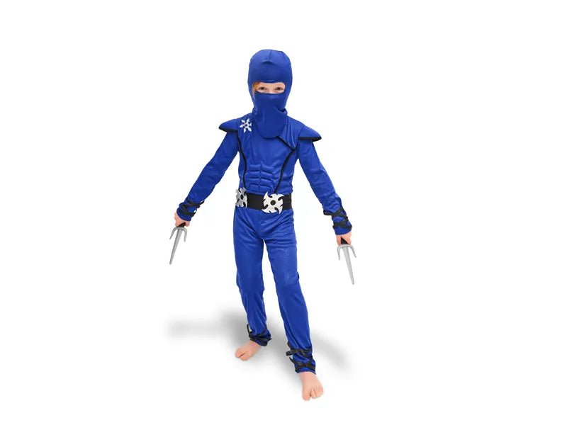 Ninja costume, blue - Partywinkel - 5904555043541