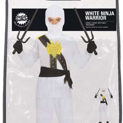 Ninja Kostuum Wit Jongen van Fiestas Guirca koop je bij Partywinkel