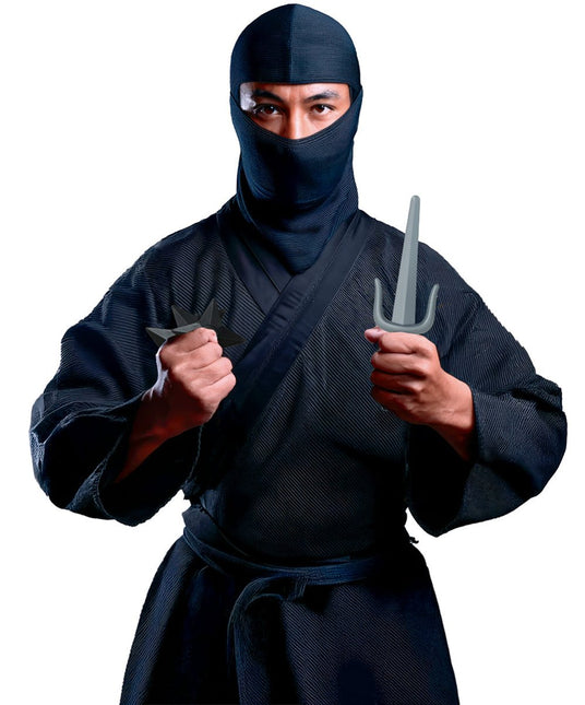 Ninja Nep Nunchaku Zwart Zilver 5st van Fiestas Guirca koop je bij Partywinkel