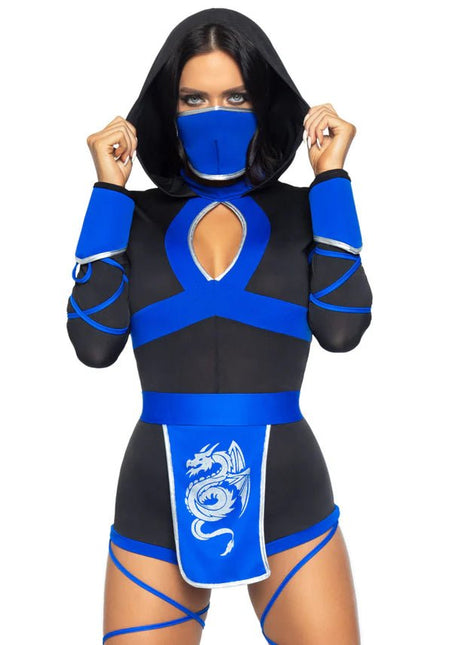 Ninja Pak Blauw Dames Bodysuit Leg Avenue - Partywinkel - 714718557779