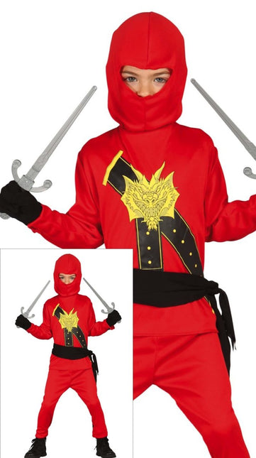 Ninja Pak Jumpsuit Kind Rood van Fiestas Guirca koop je bij Partywinkel