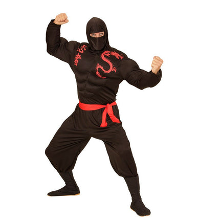 Ninja Pak Zwart Rood Heren - Partywinkel - 8003558005215
