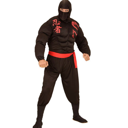 Ninja Pak Zwart Rood Heren - Partywinkel - 8003558005215