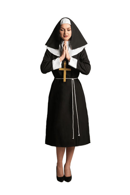 Non Kostuum Zwart Wit Dames van Partychimp koop je bij Partywinkel