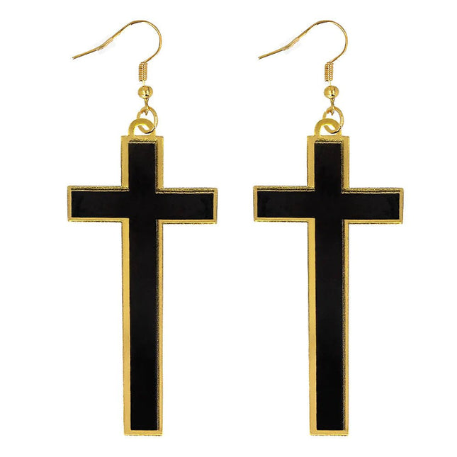 Non Oorbellen Zwart Goud van Boland koop je bij Partywinkel