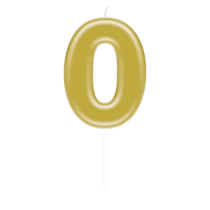 0 Jahr Kerze Gold 10,5cm