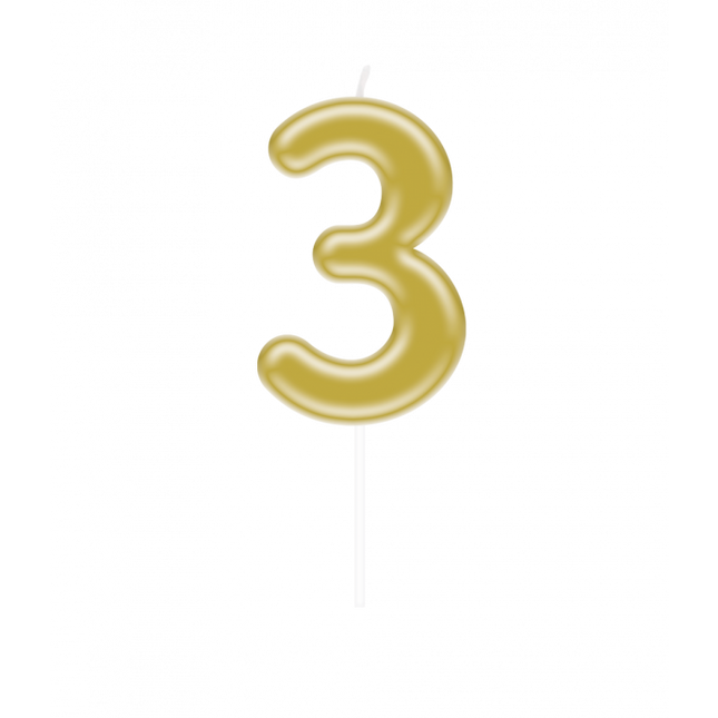 Anzahl Kerzen Gold - 3