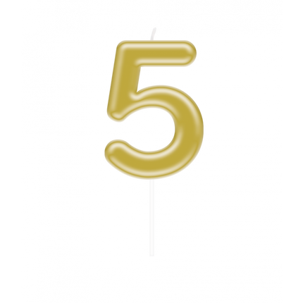 Anzahl Kerzen Gold - 5
