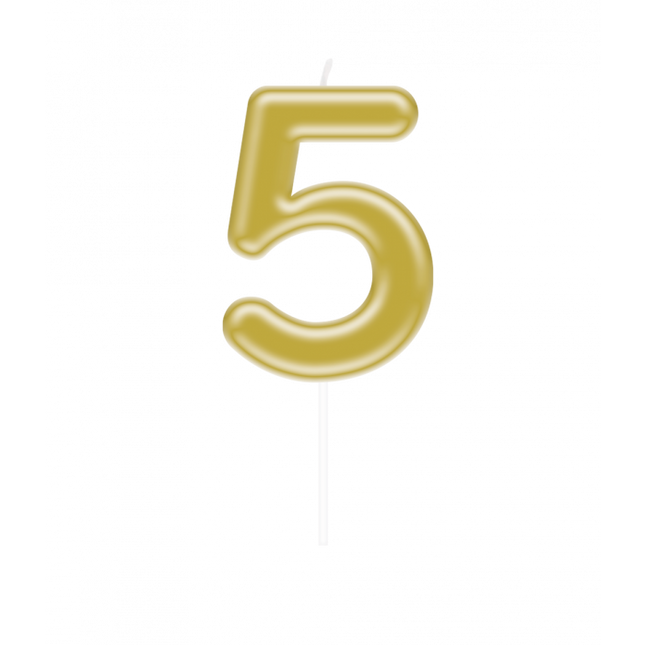 Anzahl Kerzen Gold - 5