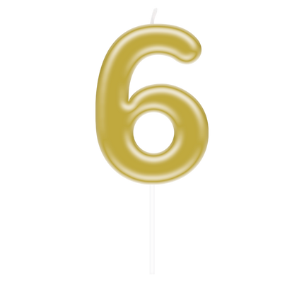Anzahl Kerzen Gold - 6