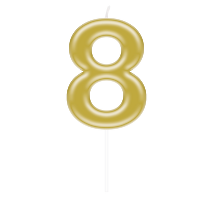 Anzahl Kerzen Gold - 8