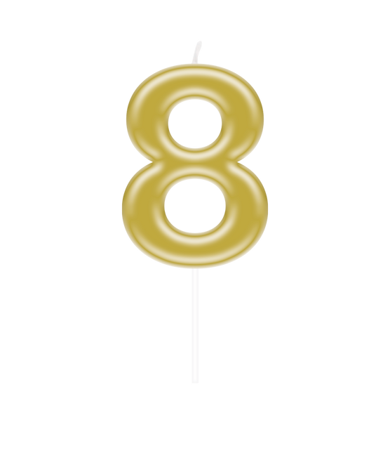 Anzahl Kerzen Gold - 8