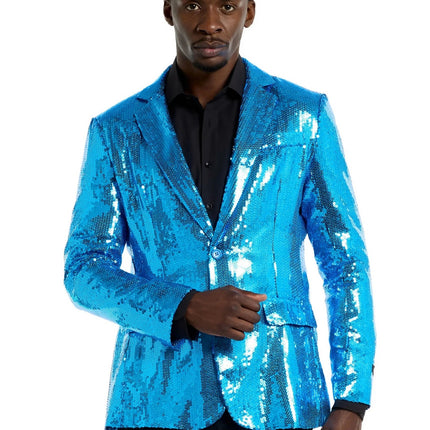 Blaue Jacke mit Pailletten