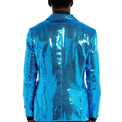 Blaue Jacke mit Pailletten