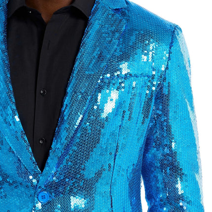Blaue Jacke mit Pailletten
