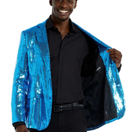 Blaue Jacke mit Pailletten