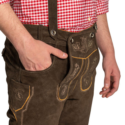 Lederhose Braun Lang Gerlos