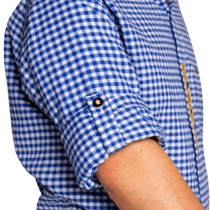 Oktoberfest Blouse Blauw Wit van Tannhauser koop je bij Partywinkel