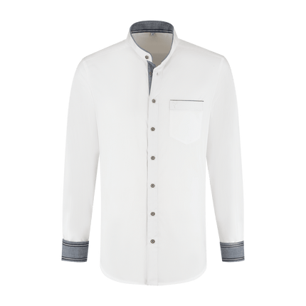 Oktoberfest Blouse Blauw Wit Heren van Haus Huberts koop je bij Partywinkel