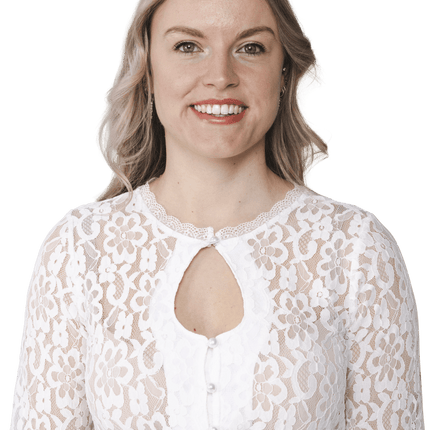 Oktoberfest Blouse Ivoorkleur Dames van Haus Huberts koop je bij Partywinkel
