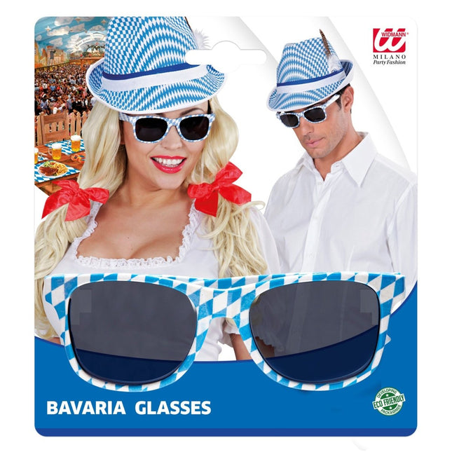 Oktoberfest Bril Blauw Wit van Widmann koop je bij Partywinkel
