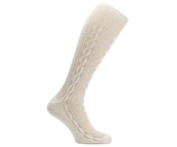 Oktoberfest-Socken, weiß, lang