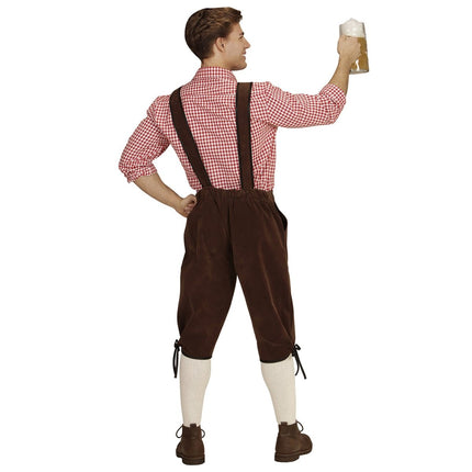 Oktoberfest Lederhose Bruin Heren van Widmann koop je bij Partywinkel